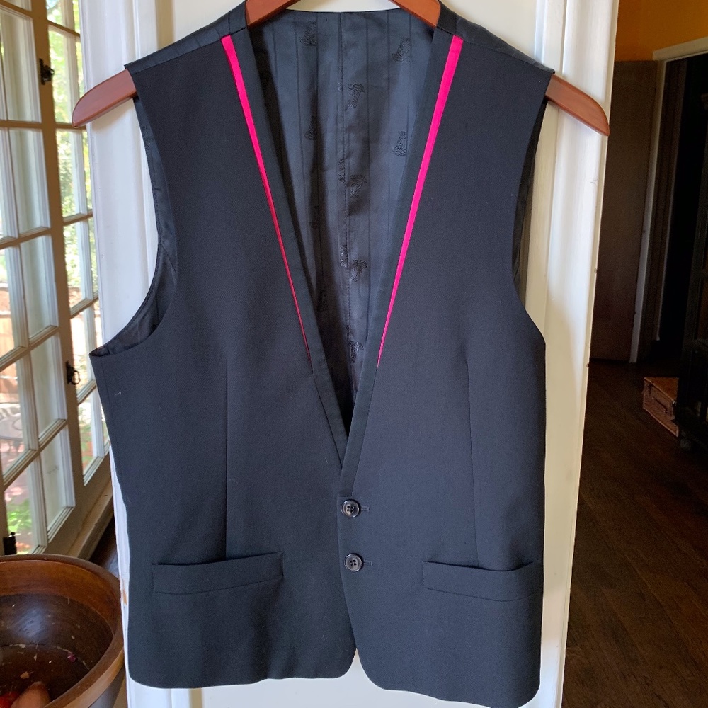 VERSACE MEN'S BLACK VEST